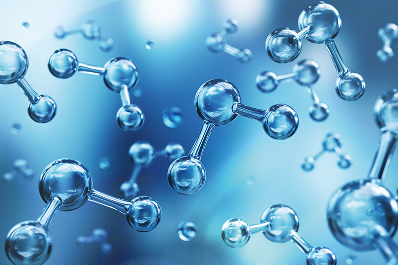 water molecule model, Science or medical background, 3d illustration.